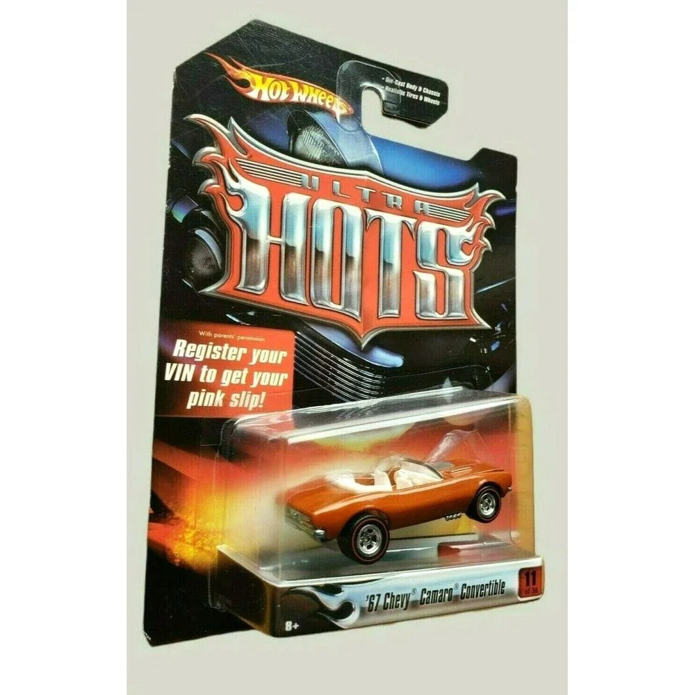 2006 Hot Wheels Ultra Hots '67 Chevy Camaro Convertible W/ Real Riders Orange